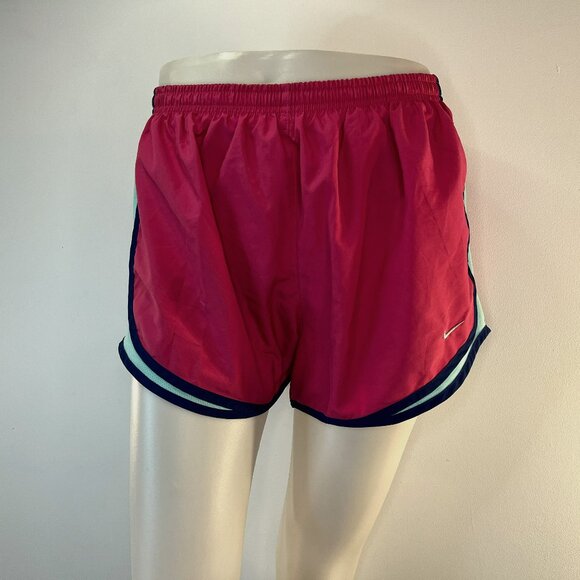 Nike Women's Dri-Fit Pink and Blue Running Shorts - Size Large - Picture 1 of 3